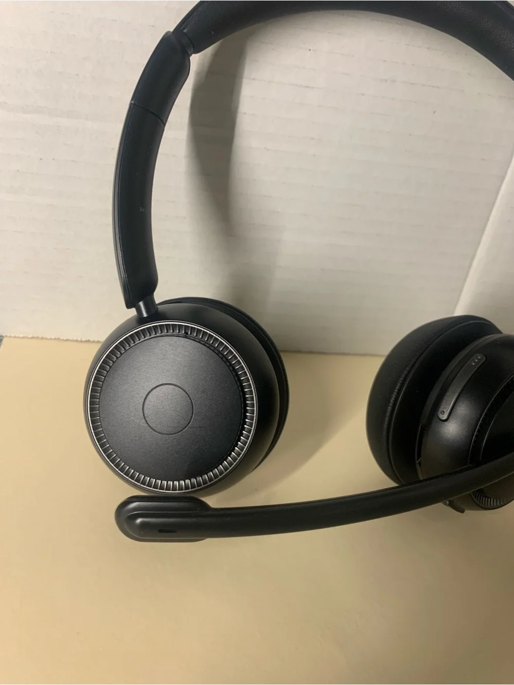 Wireless Over-Ear Headset with Boom Mic - Black